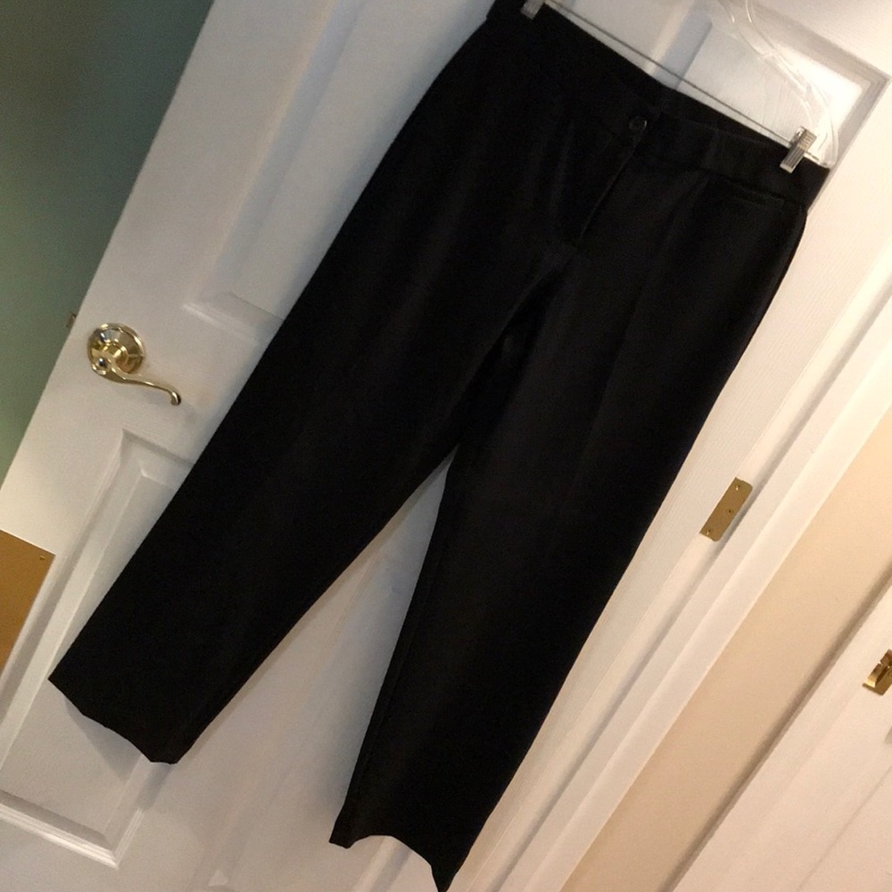 Black dress slacks.